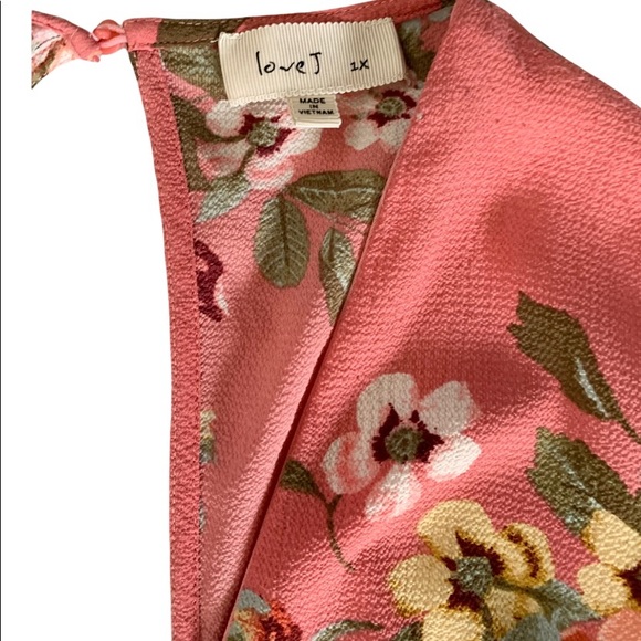 Retro One-Piece Rose Floral Skirt/Short Jumpsuit - Picture 2 of 5